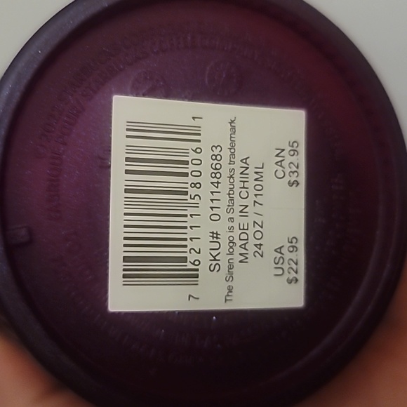 Starbucks Spring 2024 Purple Pearl Shell Mermaid Siren Scales Venti Tumbler 24oz - Picture 9 of 9